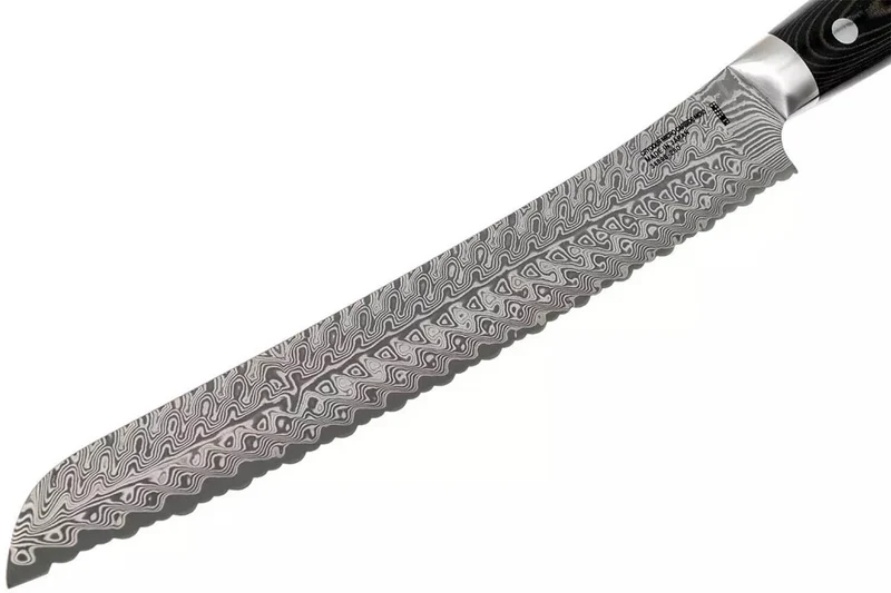 Couteau à pain japonais Zwilling Kramer Euro Stainless 26cm damassé manche en micarta
