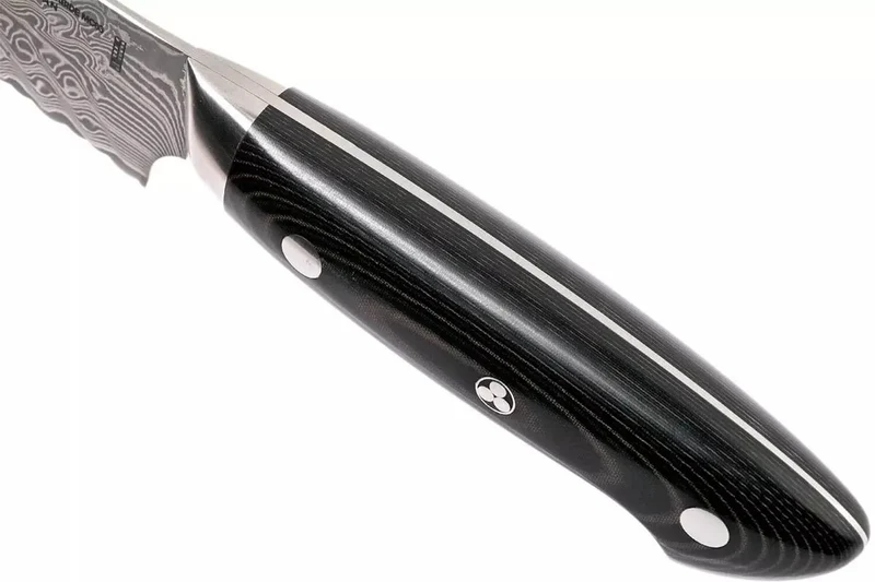 Couteau à pain japonais Zwilling Kramer Euro Stainless 26cm damassé manche en micarta