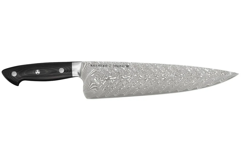 Couteau de chef japonais Zwilling Kramer Euro Stainless 26cm damassé manche en micarta