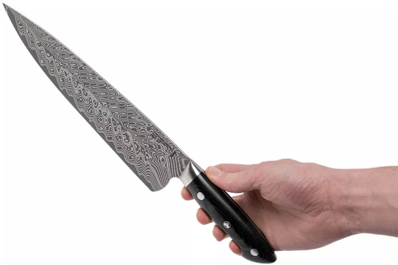 Couteau de chef japonais Zwilling Kramer Euro Stainless 26cm damassé manche en micarta