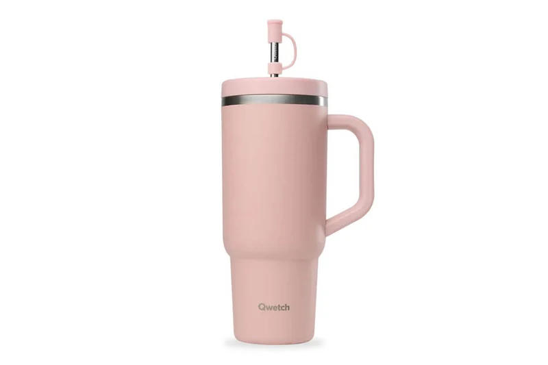Travel cup isotherme Qwetch Matt inox recyclé 900ml – 8 coloris