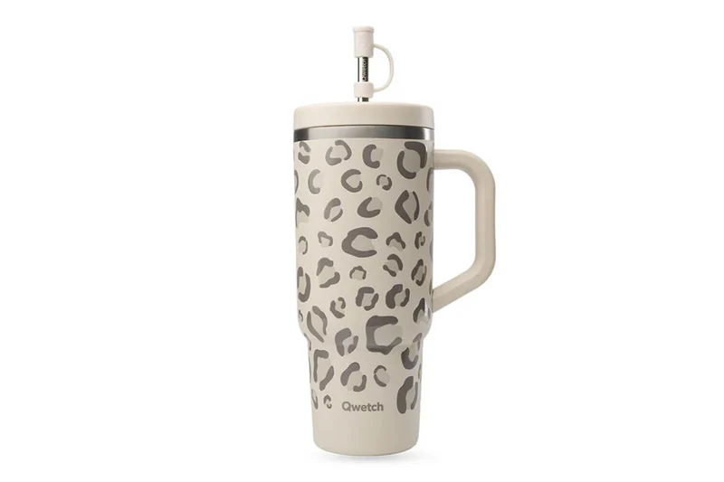Travel cup isotherme Qwetch Matt inox recyclé 900ml – 8 coloris