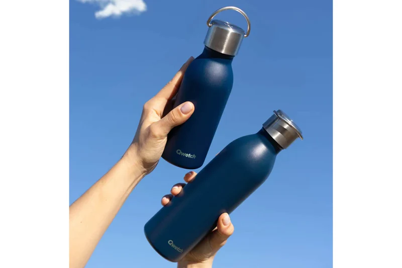 Bouteille isotherme Qwetch Active inox recyclé 1000ml – 4 coloris