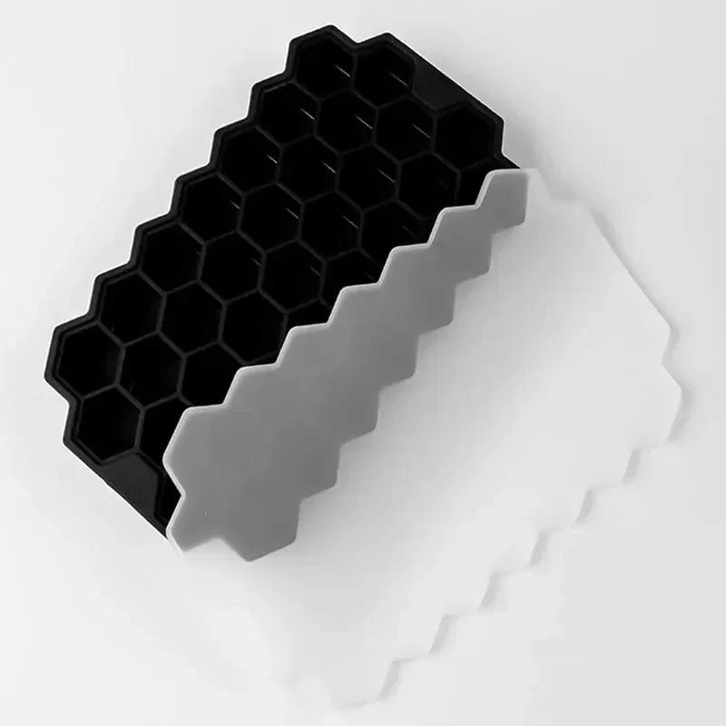 Bac à glaçons en silicone réutilisable 37 compartiments en nid d'abeilles