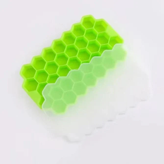 Bac à glaçons en silicone réutilisable 37 compartiments en nid d'abeilles