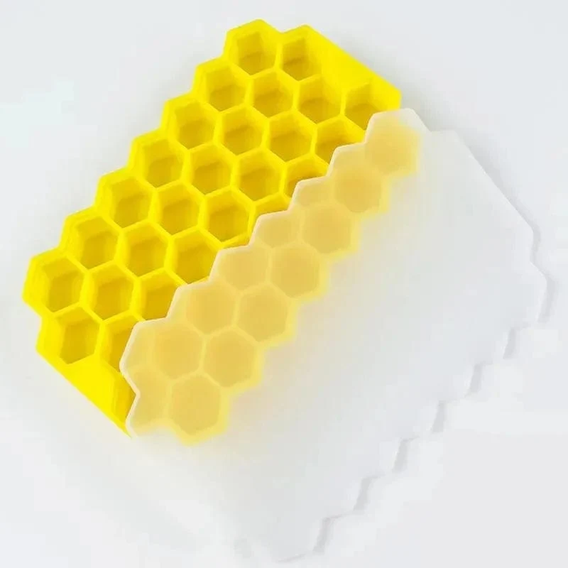 Bac à glaçons en silicone réutilisable 37 compartiments en nid d'abeilles