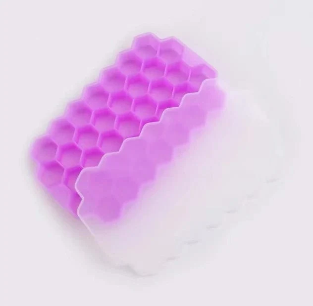 Bac à glaçons en silicone réutilisable 37 compartiments en nid d'abeilles