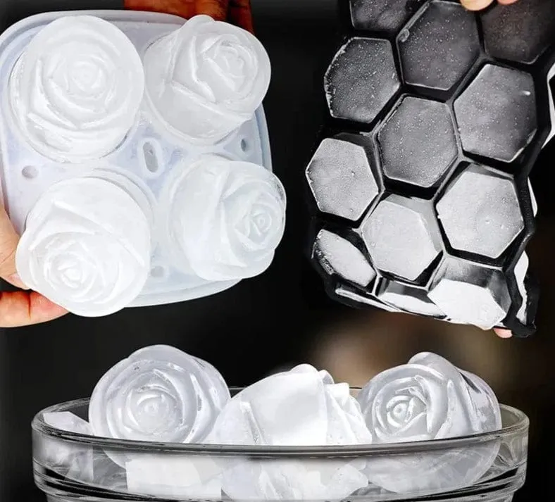 Moule à glaçons en forme de Rose