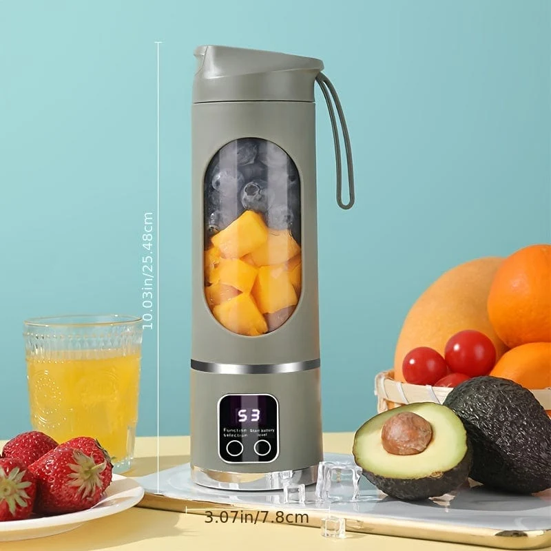 Blender USB Rechargeable avec affichage LED - 450ml, idéal smoothies & milkshakes