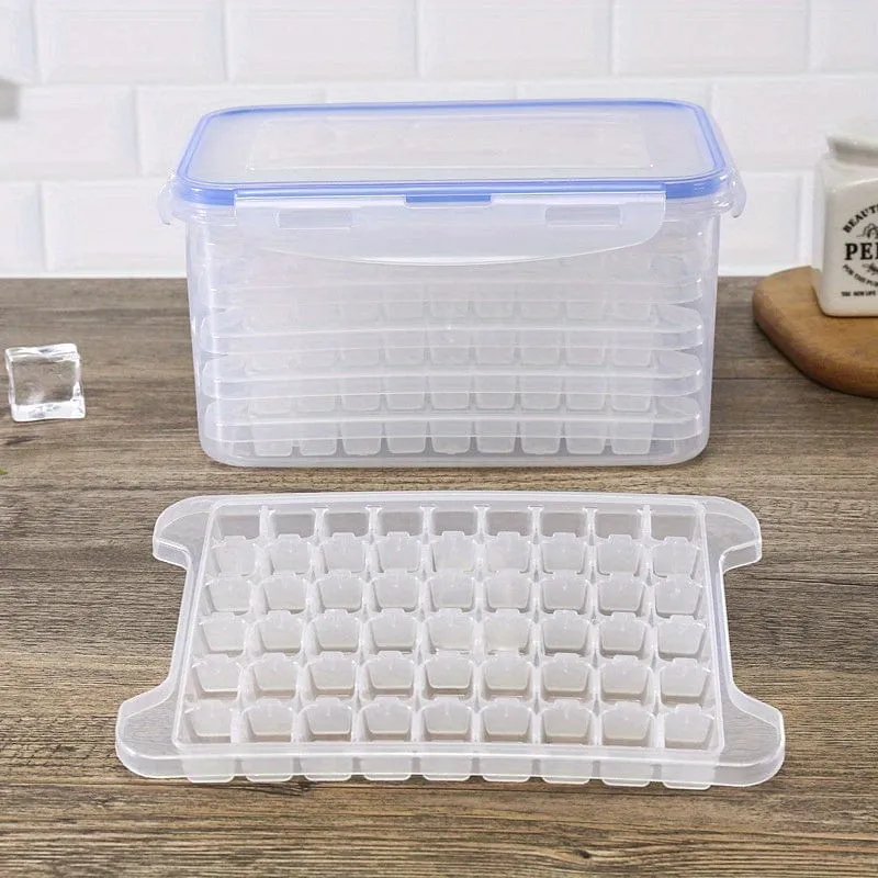 Bacs à Glaçons empilés dans une boîte - Ensemble de 3/5/8 - 54 Glaçons par plateau