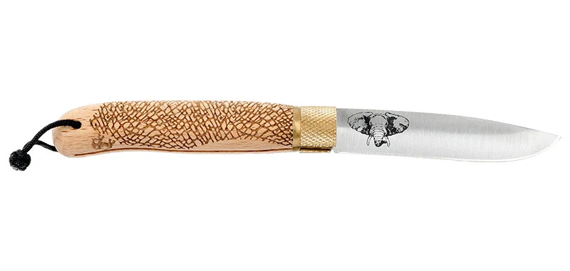 Couteau Bois d'hêtre Décoration Eléphant Décalé