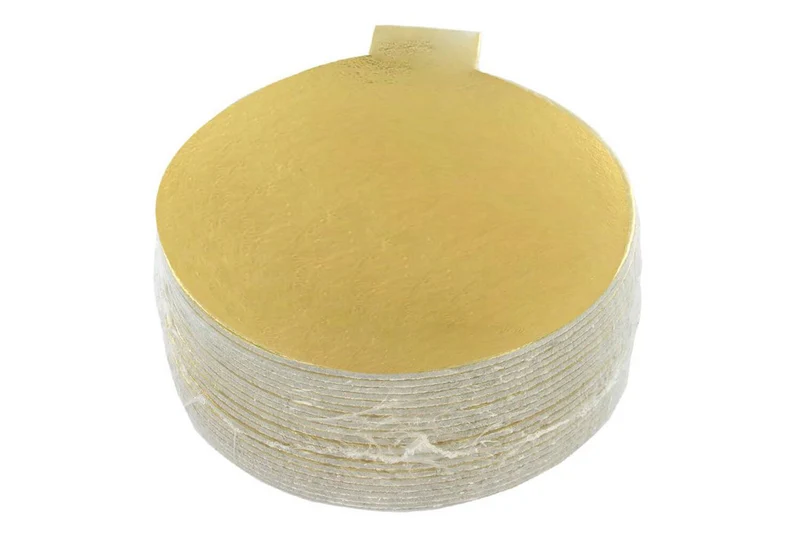 20 mini supports à pâtisserie ronds or Patisdécor Ø8cm