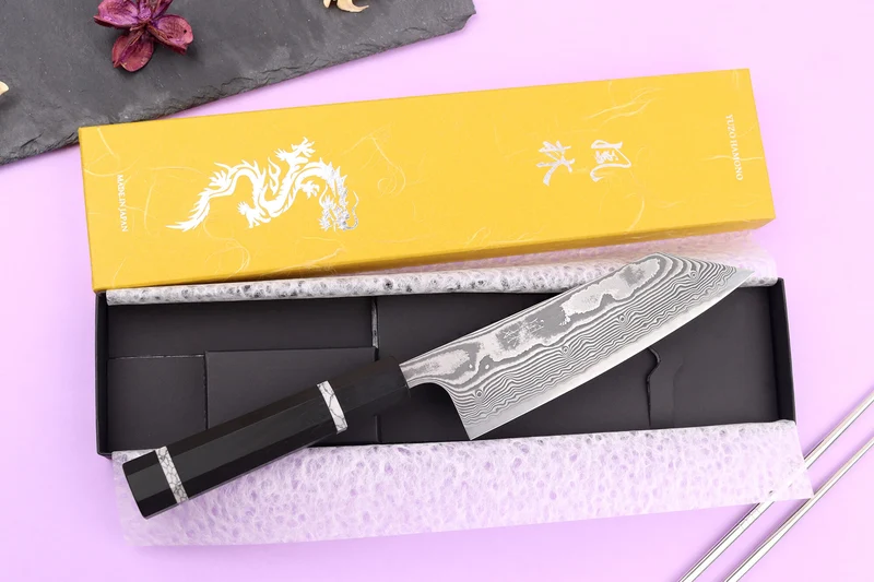 Couteau bunka 16,5cm japonais artisanal Yuzo Kanko Damas SG2