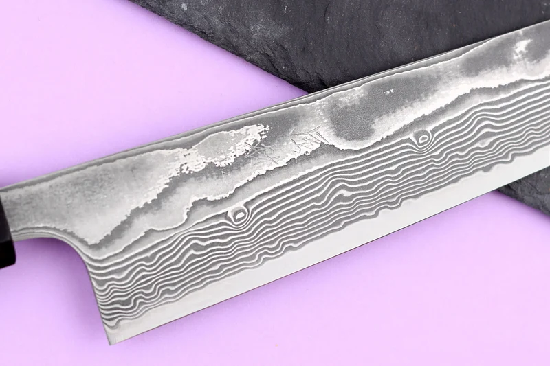 Couteau sujihiki kiritsuke 24cm japonais artisanal Yuzo Kanko Damas SG2