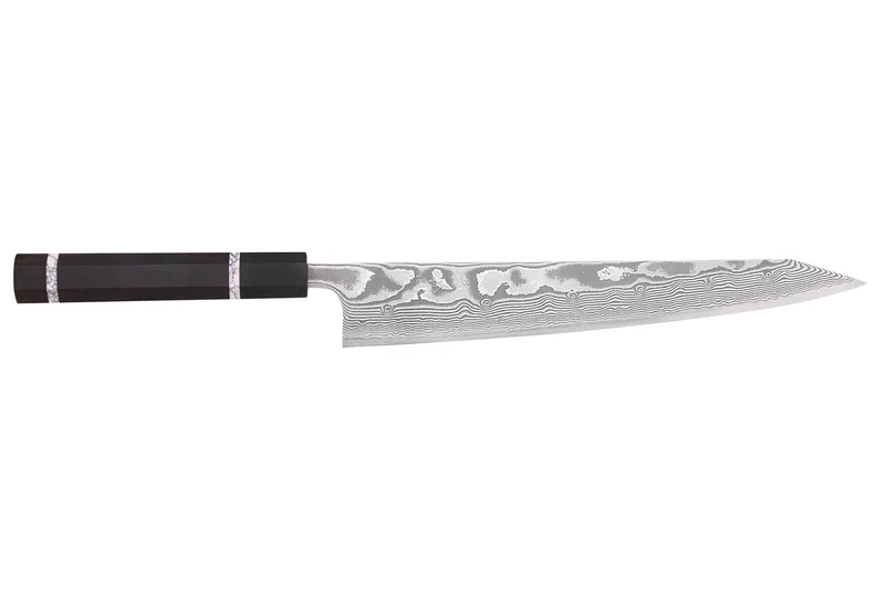 Couteau sujihiki kiritsuke 27cm japonais artisanal Yuzo Kanko Damas SG2