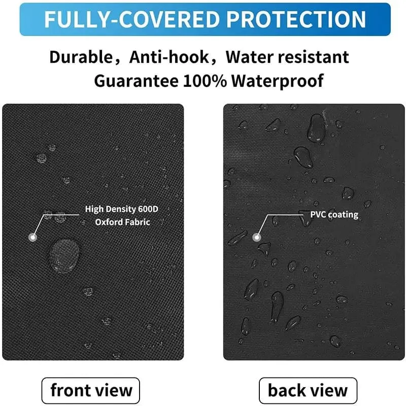 Housse de Barbecue en Tissu Oxford 210T | Protection Jardin BBQ Anti-UV - Noir