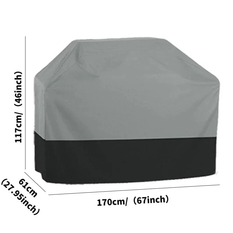 Housse de Barbecue en Tissu Oxford 210T | Protection Jardin BBQ Anti-UV - Noir