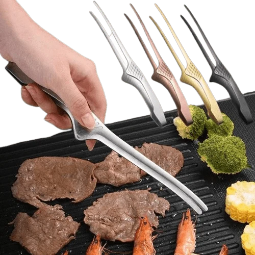 Pinces de barbecue coréennes en acier inoxydable - Pratiques et durables