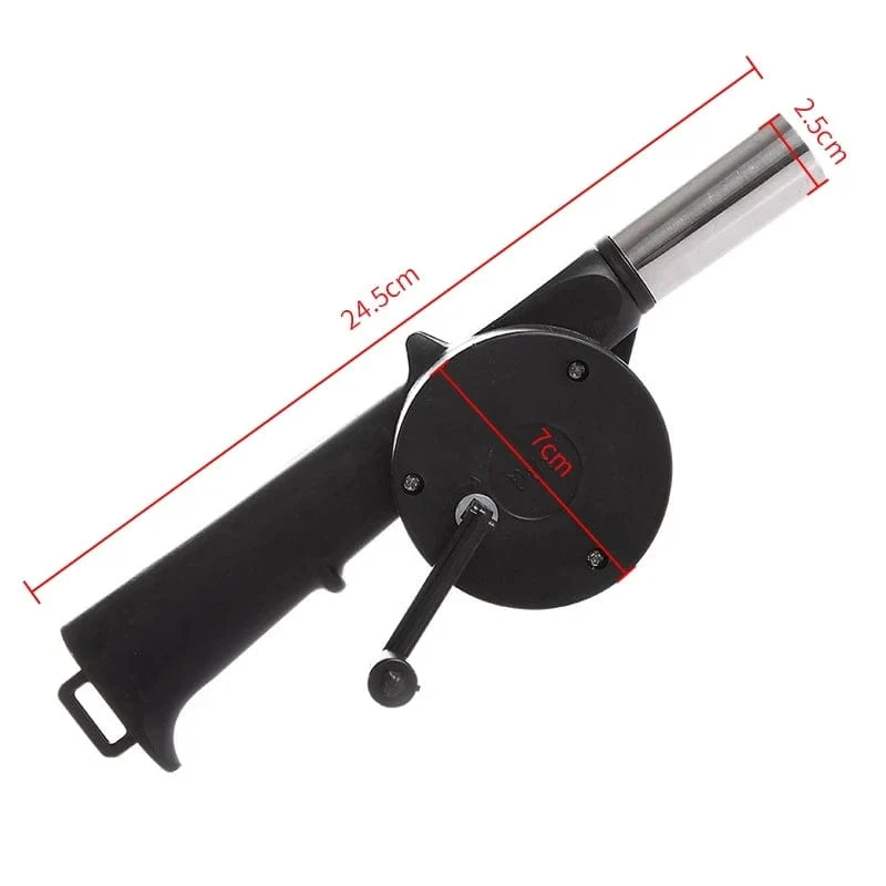 Ventilateur à Main Portable pour Barbecue - Accessoire BBQ - Acier Inoxydable
