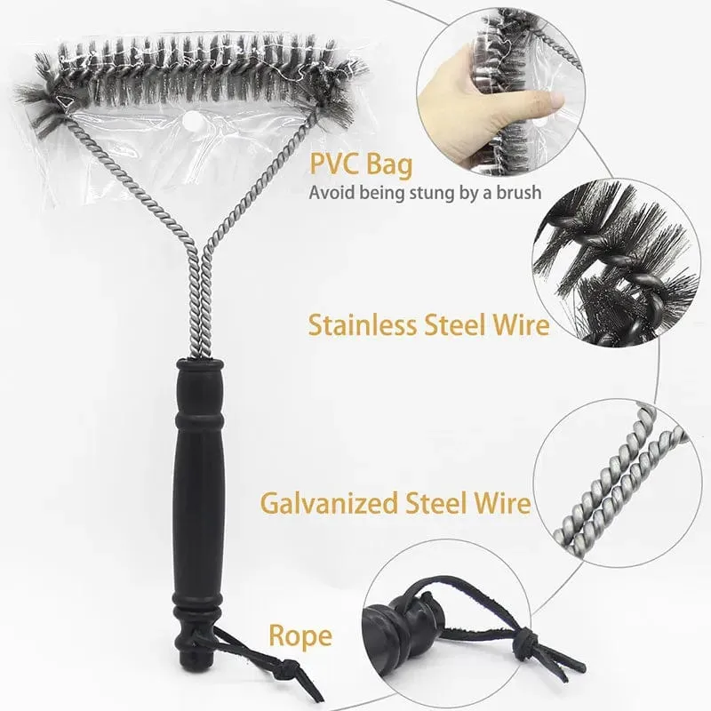 Brosse de Nettoyage pour Barbecue en Acier Inoxydable