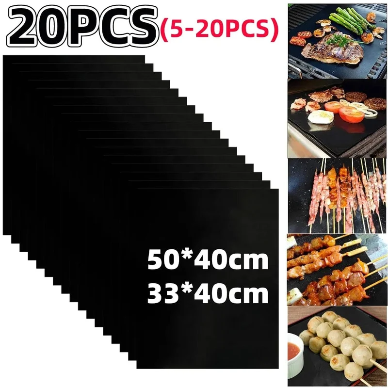 Tapis de Cuisson BBQ Grill Mat Non-Stick Réutilisable 40x50cm