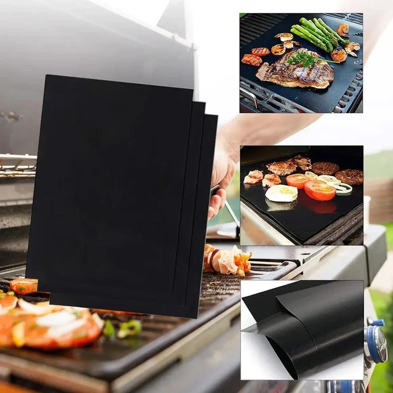 Tapis de Cuisson BBQ Grill Mat Non-Stick Réutilisable 40x50cm