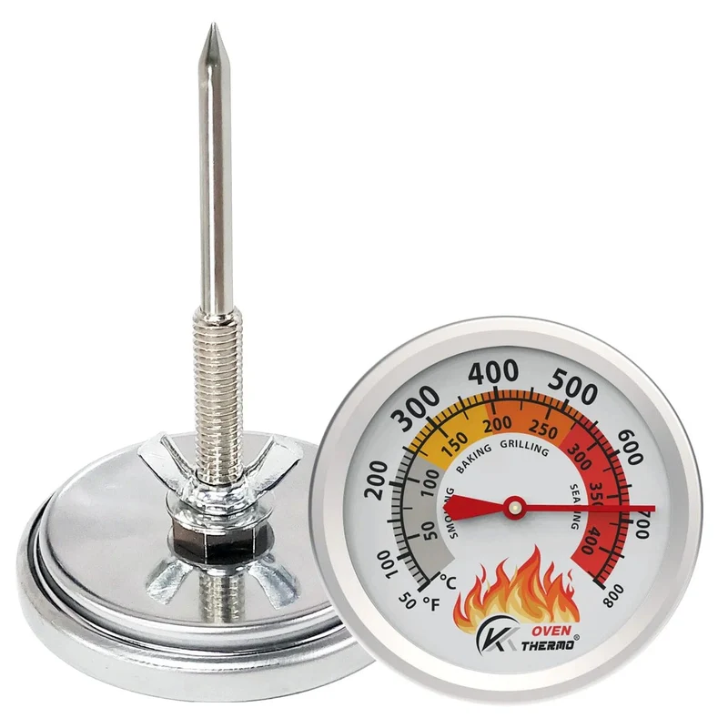 Thermomètre de Gril pour Barbecue en Inox avec Cadran - 400°C - KT THERMO
