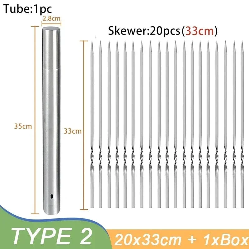 Pics Brochettes Barbecue Inox Réutilisablespour Camping Jardin
