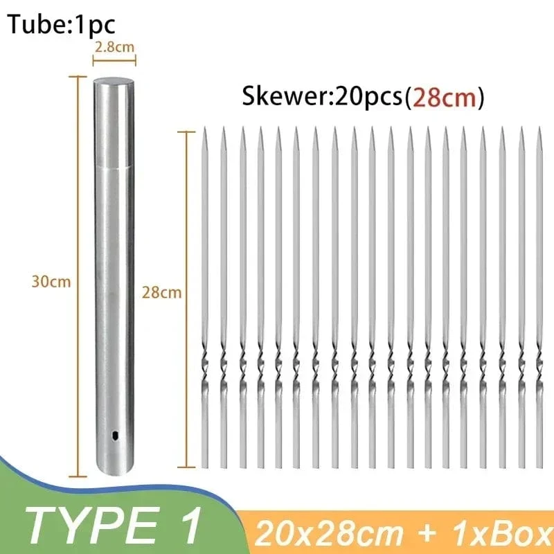 Pics Brochettes Barbecue Inox Réutilisablespour Camping Jardin