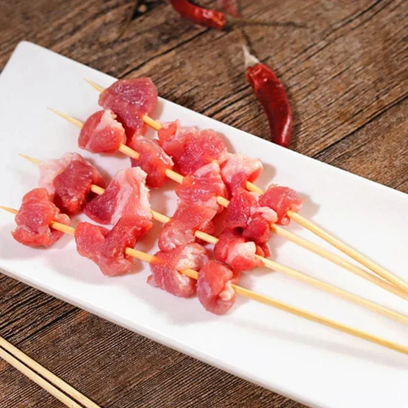Lot de 90 Pics en Bambou pour Barbecue, Fruits et Snacks - 15/20/25/30cm