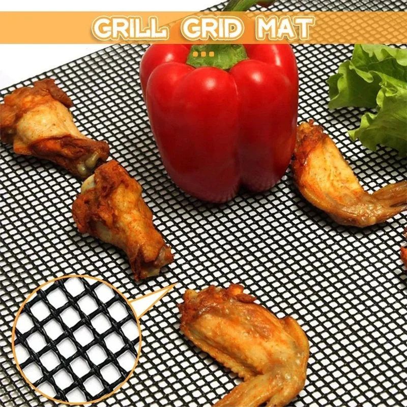 Grille de Barbecue Antiadhésive Réutilisable, Résistante à la Chaleur BBQ