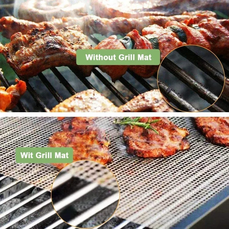 Grille de Barbecue Antiadhésive Réutilisable, Résistante à la Chaleur BBQ