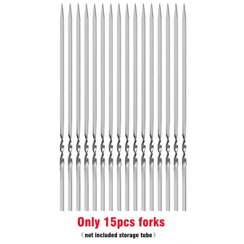 Brochettes de Barbecue réutilisables en acier inoxydable (Lots)