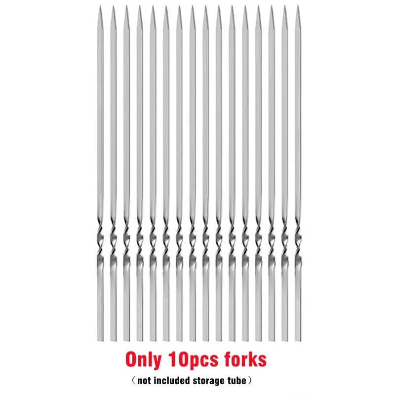 Brochettes de Barbecue réutilisables en acier inoxydable (Lots)