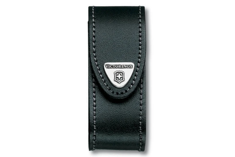 Etui cuir noir Victorinox pour couteaux suisses 9,1cm - 6 à 14 pièces