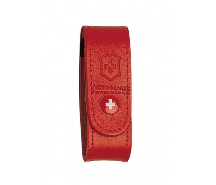 Etui cuir rouge Victorinox pour couteaux suisses 9,1cm - 6 à 14 pièces