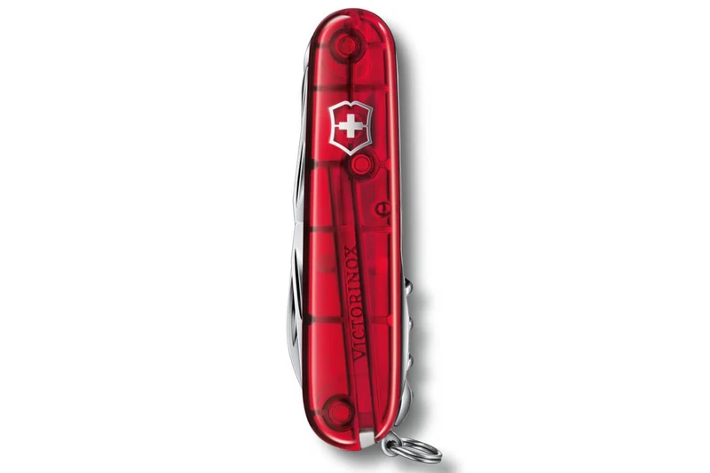 Couteau suisse Victorinox Huntsman rouge translucide 91mm 15 fonctions