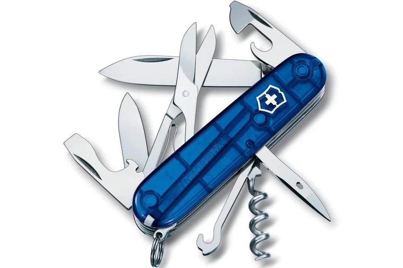 Couteau suisse Victorinox Climber bleu translucide 91mm 14 fonctions