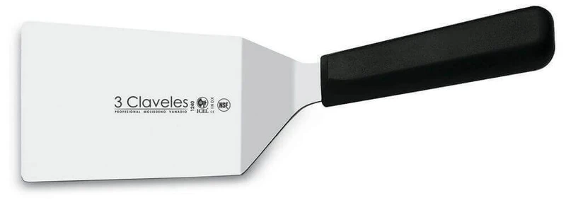 Spatule coudée rectangulaire 3 Claveles lame 11cm