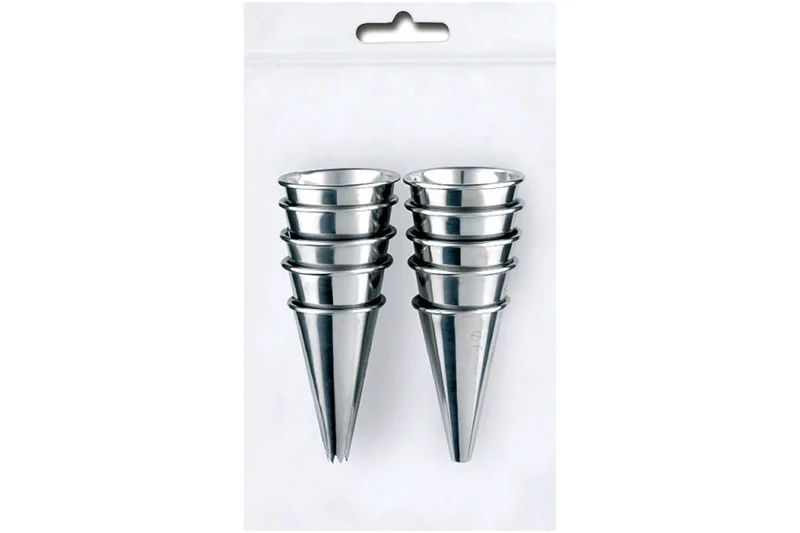 Lot de 10 Douilles en acier inox BARGOIN unies et cannelées