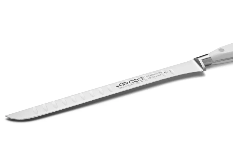 Couteau à jambon forgé Riviera White Arcos lame flexible 25cm acier NITRUM®