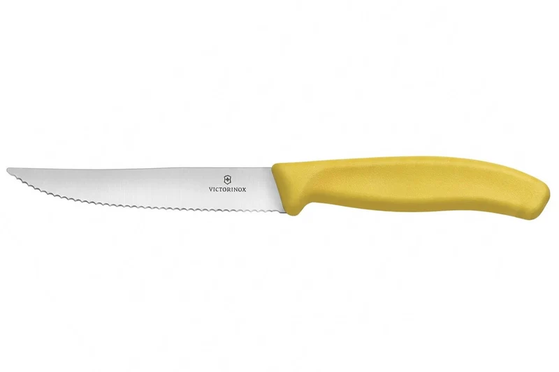 6 Couteaux à steak Victorinox lame crantée 12cm manche jaune