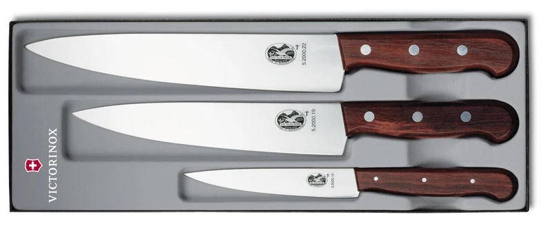 Coffret 3 couteaux de cuisine Victorinox manche en érable