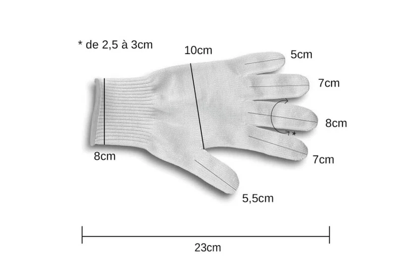 Gant de protection Victorinox Soft haute résistance aux coupures taille S