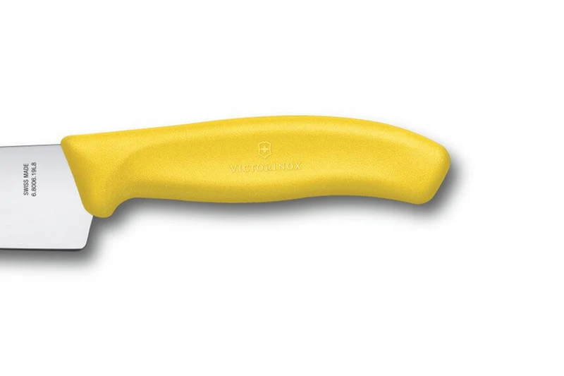Couteau à découper manche jaune lame inox 19cm Victorinox 6.8006.19L8
