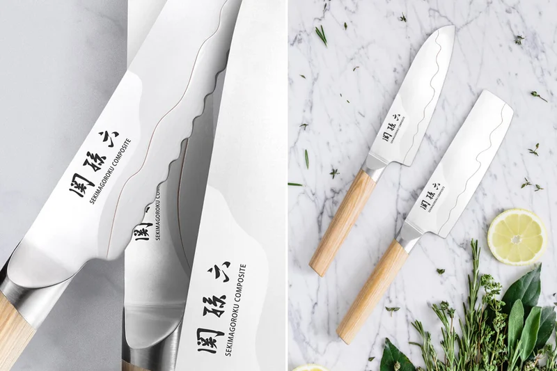 Couteau Santoku Kai Seki Magoroku Composite lame 16,5cm