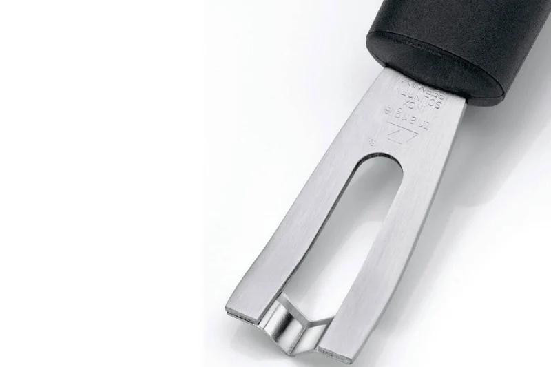 Canneleur Triangle forme V manche en green grip noir