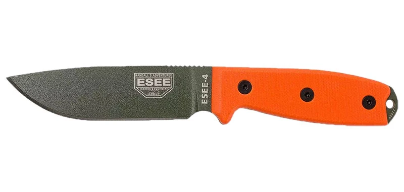 Couteau ESEE-4 Lame Verte Manche Orange