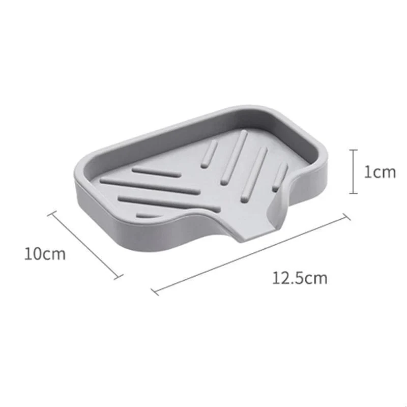 Porte-savon en silicone avec égouttoir et rangement éponge pour évier de cuisine