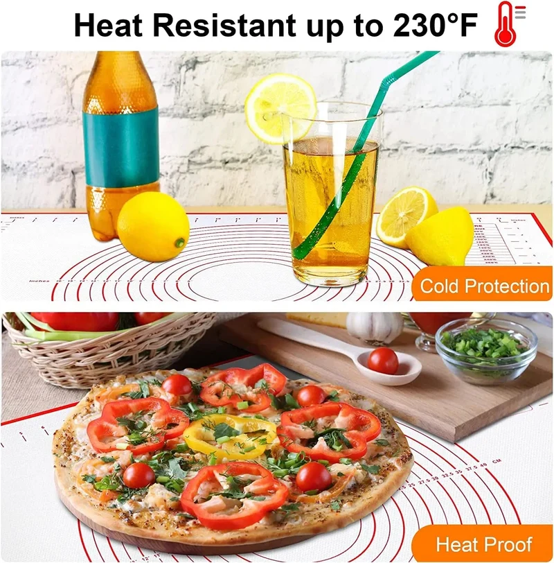 Tapis de Cuisson Antiadhésif en Silicone pour Pétrir la Pâte